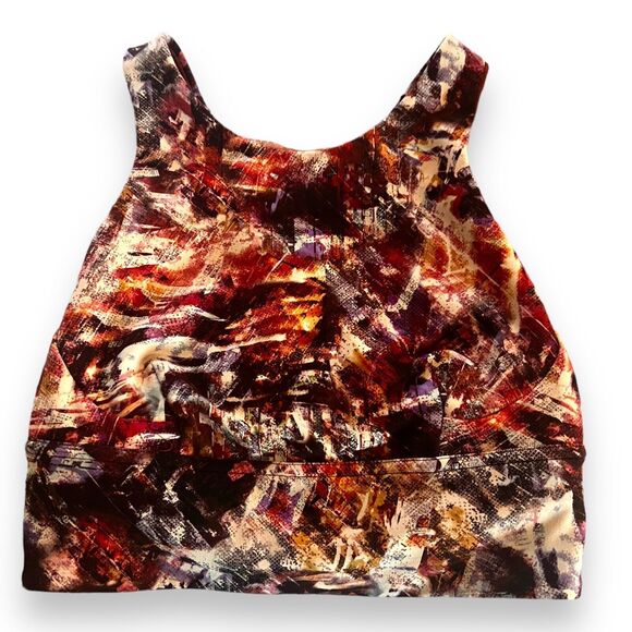 Lululemon Wunder Train Long-Line Bra size 4 Urbantricity Multi C/D Med Support - Picture 1 of 7